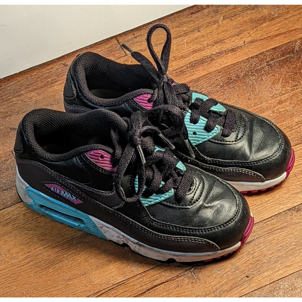 Nike Air Max 90 GS South Beach Kids Black Shoes Sz US 13C 833414-033